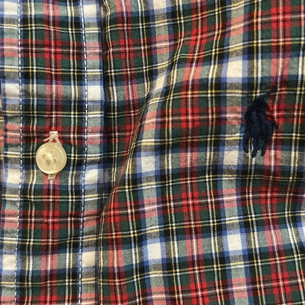 Ralph Lauren Kids Red and White Checkered Button-Down Shirt